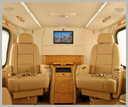 Interior of Private Helicopter Charter